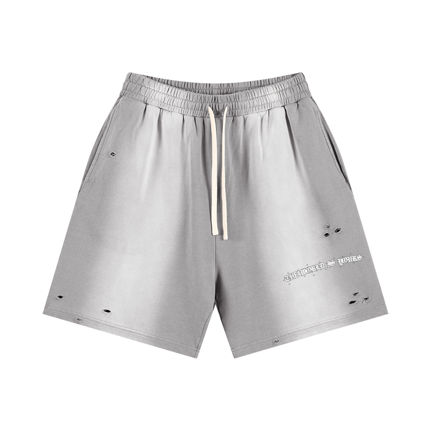 The World Is Yours Distressed Shorts