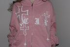 CJK Cross Oversized Vintage Zip Up