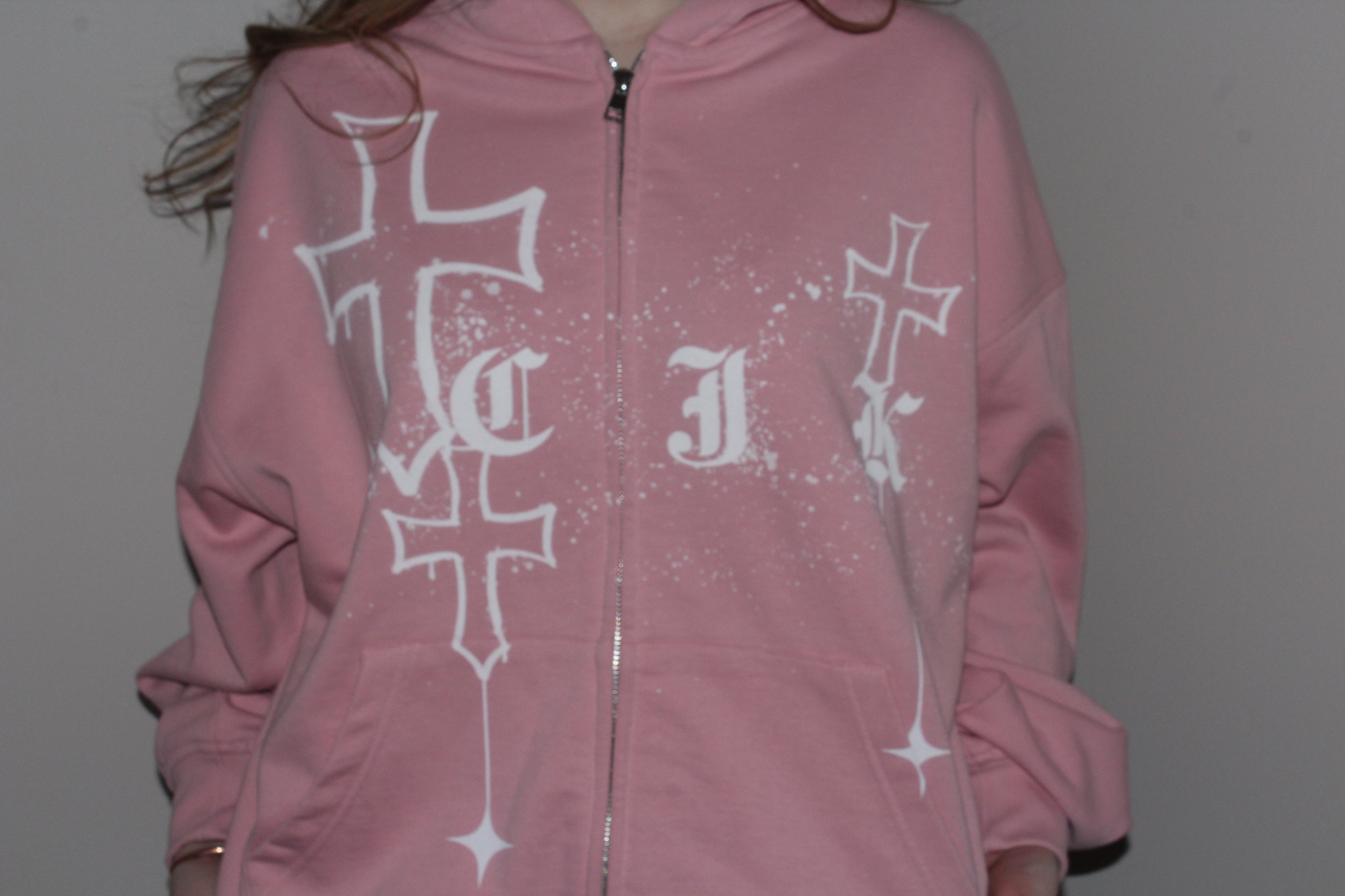 CJK Cross Oversized Unisex Zip Up