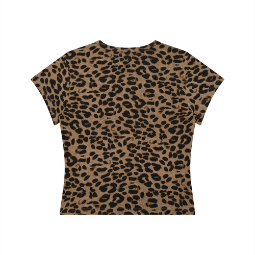 Cheetah Print Crop T-Shirt
