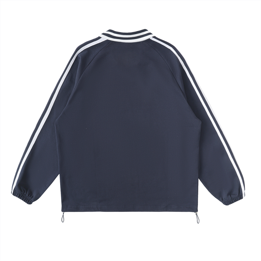 CJK Striped Collar Crew Neck